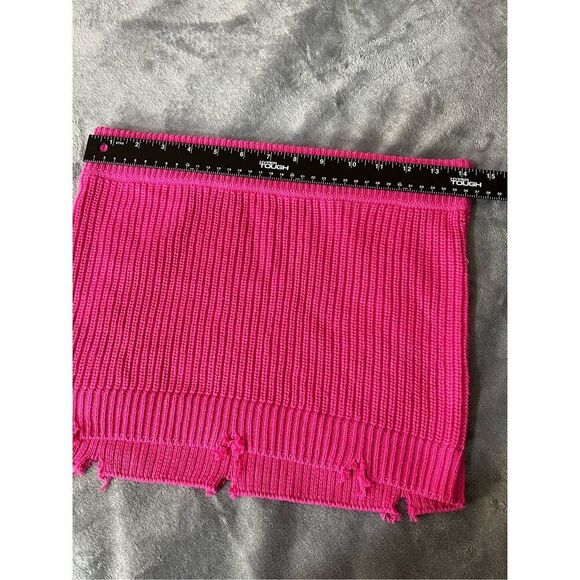 Revolve SER.O.YA Skirt Womens Small Pink Alora Mini Ribbed Knit Distressed NWOT - Picture 6 of 10